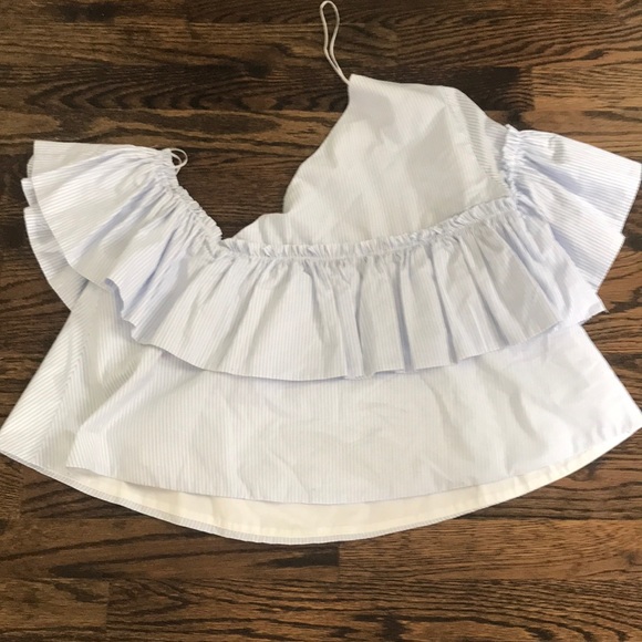 ZARA Trafaluc striped asymmetric top - Picture 6 of 6